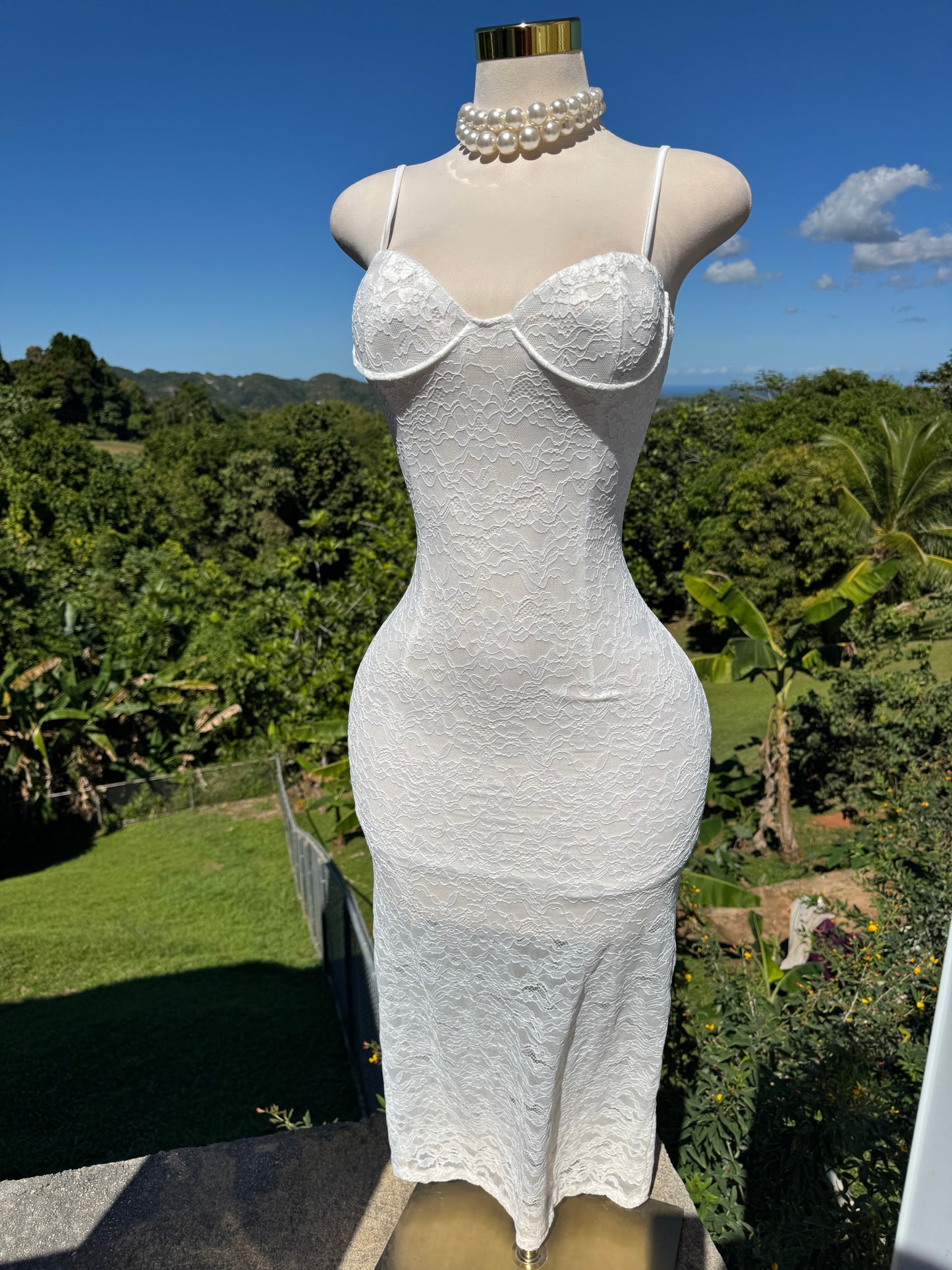 White Lace Maxi Dress