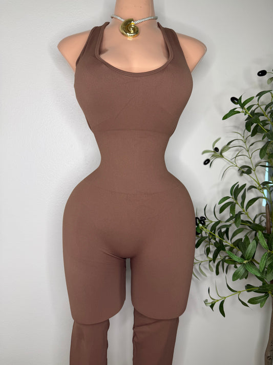 Brown Sport Jumpsuit
