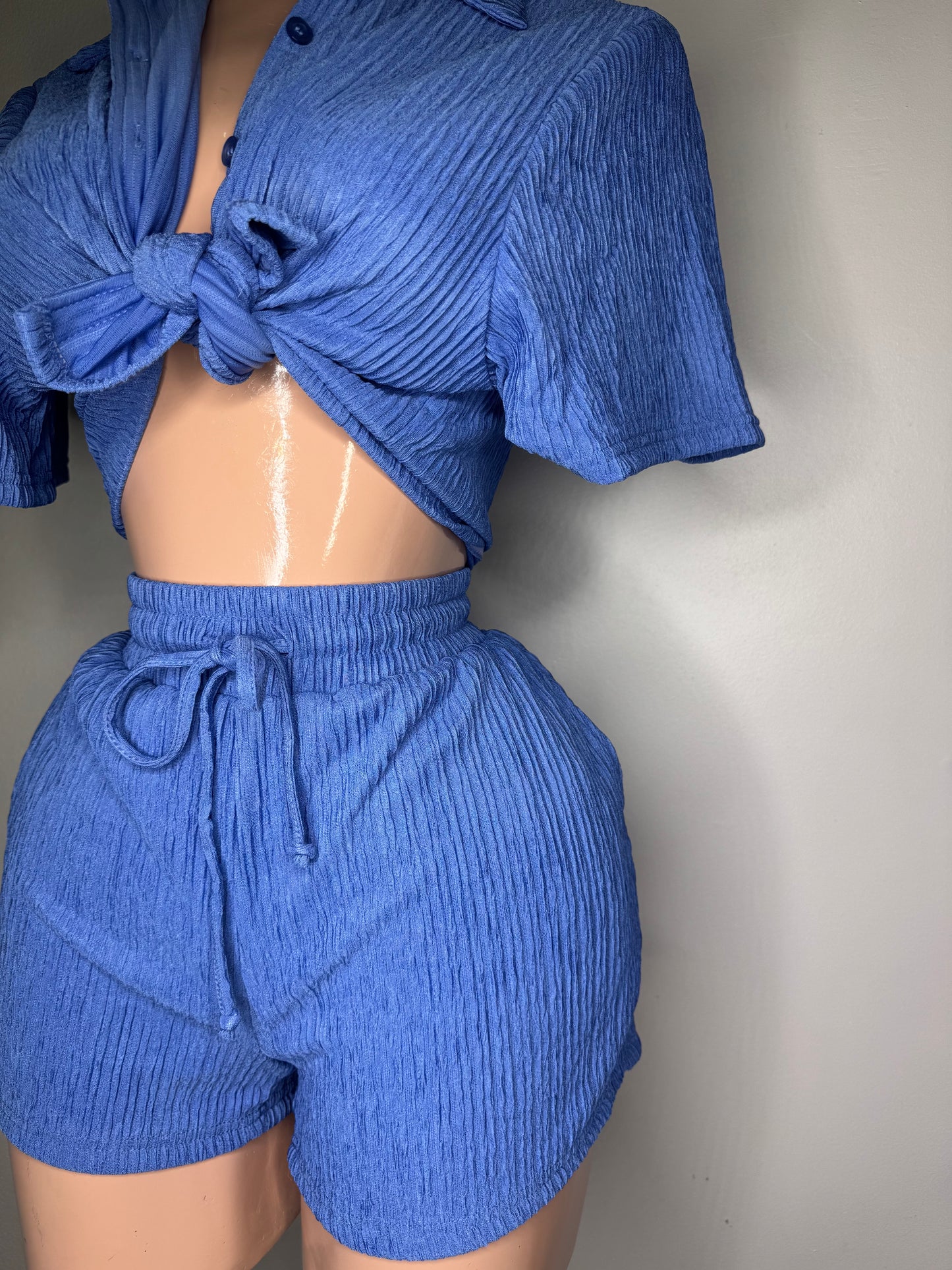 Set Esencial manga corta en Azul