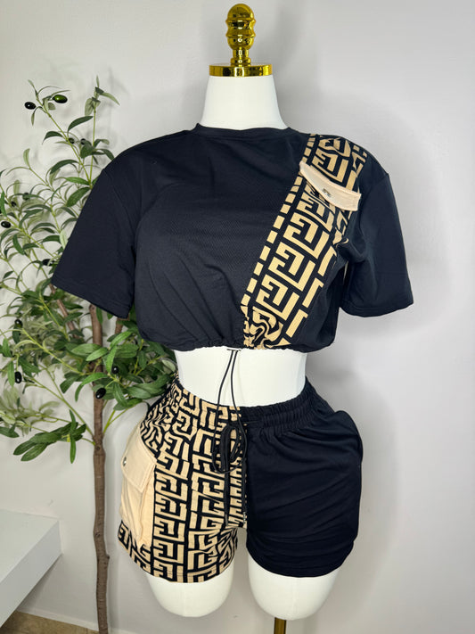 Inspired Short Set in Black
