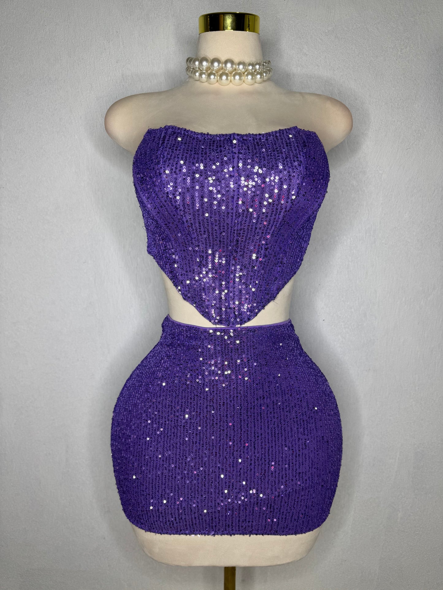 Sequined Babe Set in Lilac 💜