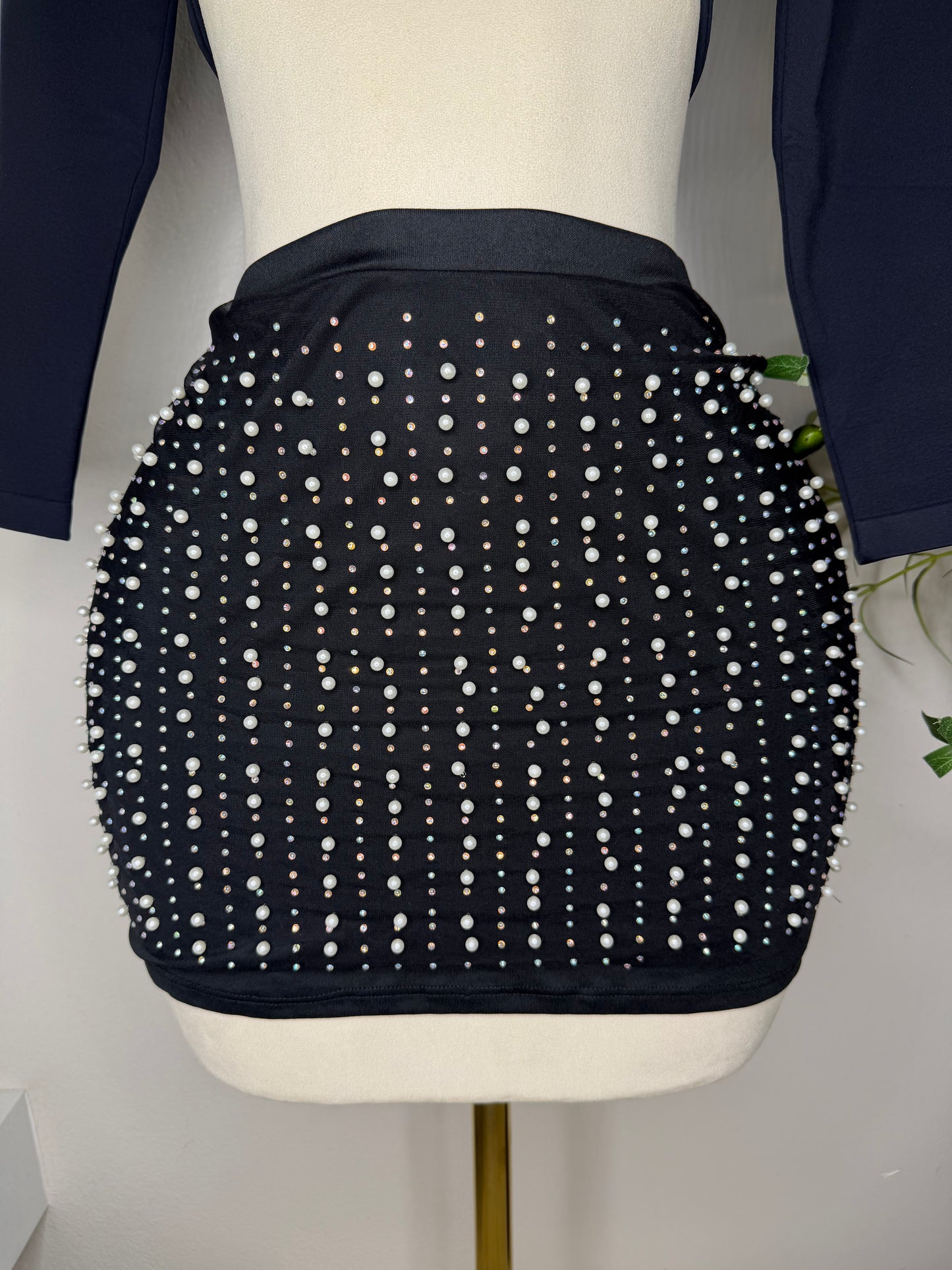 Pearls Mesh Skirt