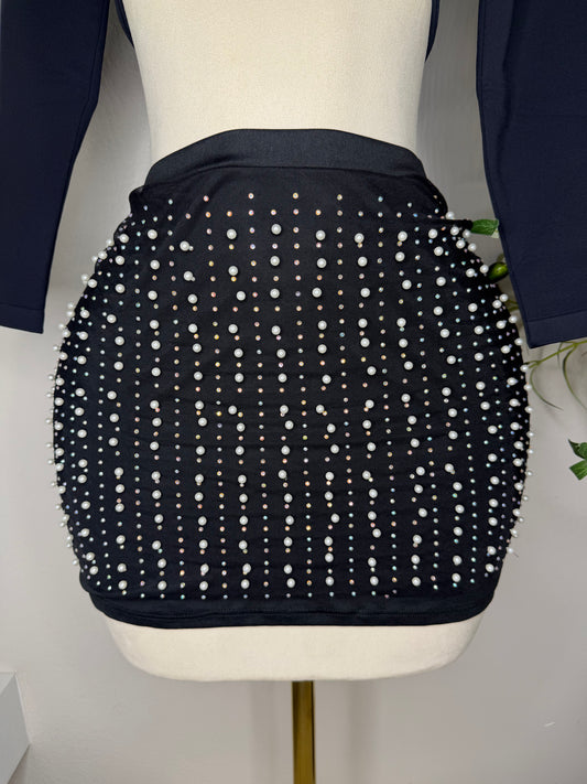 Pearls Mesh Skirt