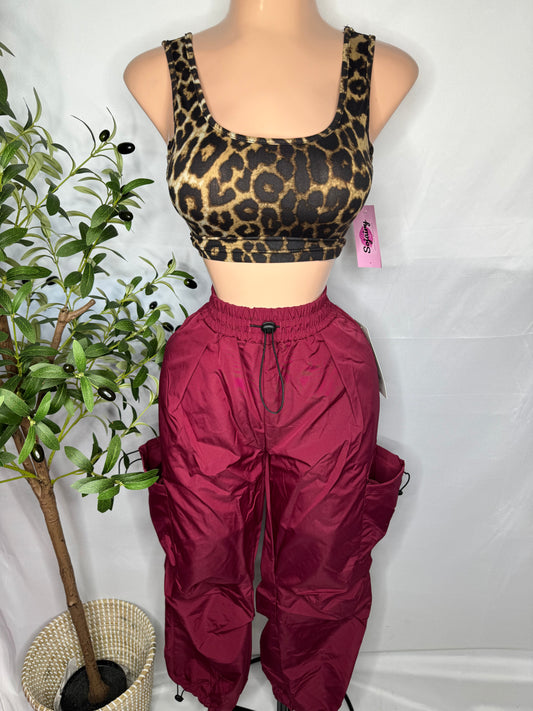 Cargo Pants in Burgundy