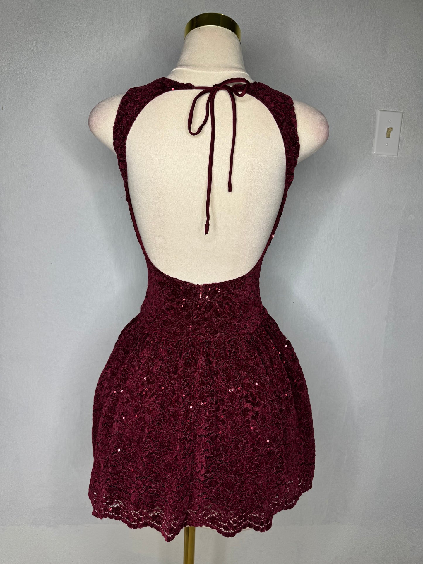 Elegant Dress in Burgundy