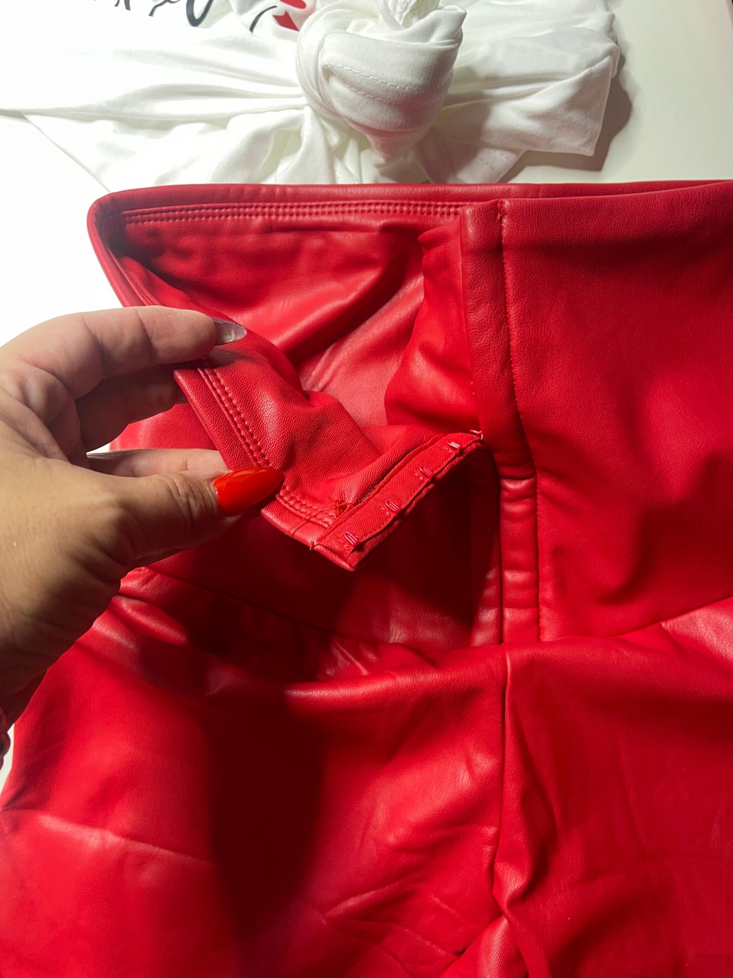 Leggins Faja Cuero Rojo ❤️