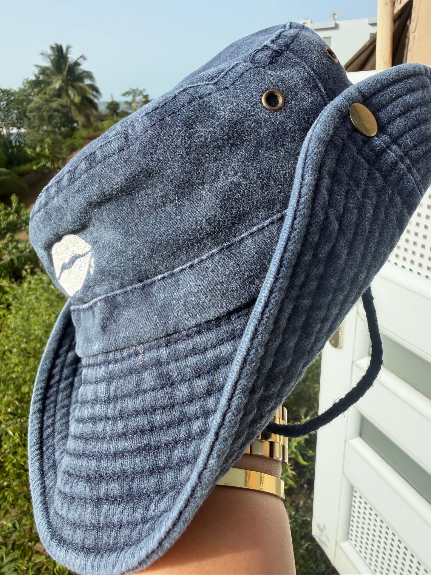 Sojairy Bucket Hat in Blue Denim