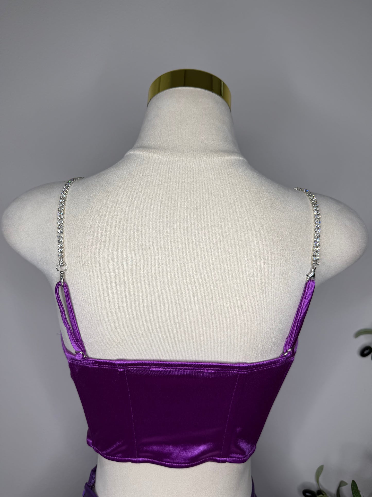 Purple Diamonds Bustier Top