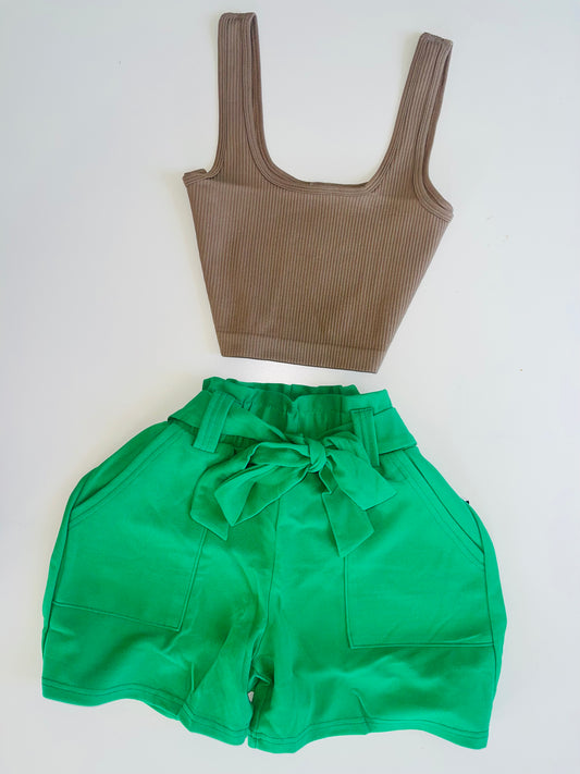 Short Cinturita Amarrada Green