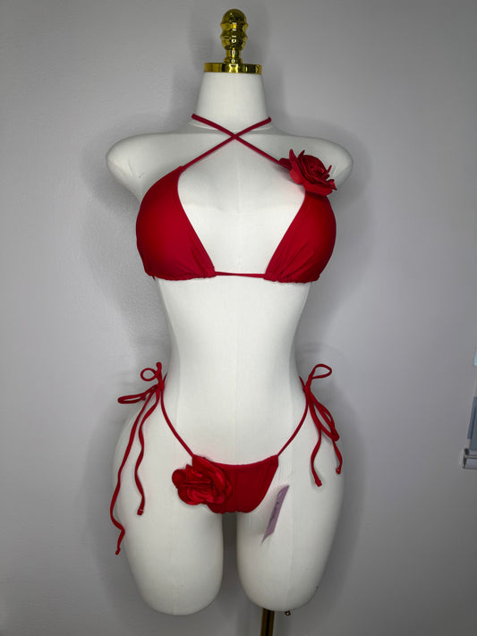 Red Flower Bikini