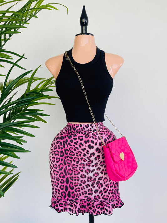 Falda Pink Leopard