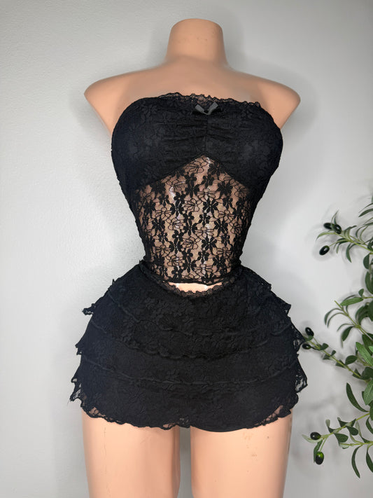 Muñeca Lace Set in Black