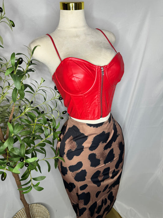 Animal Print Falda