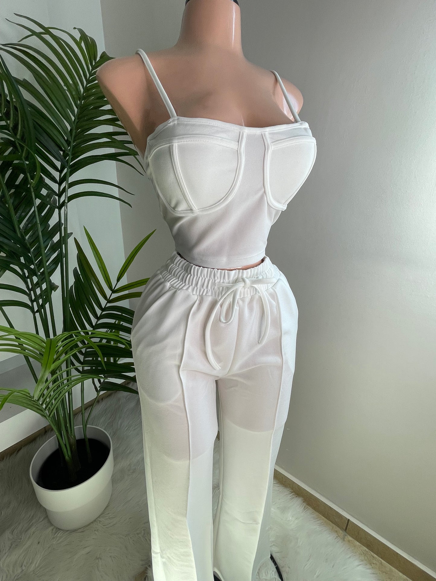 Elegant Pants Set White 🤍