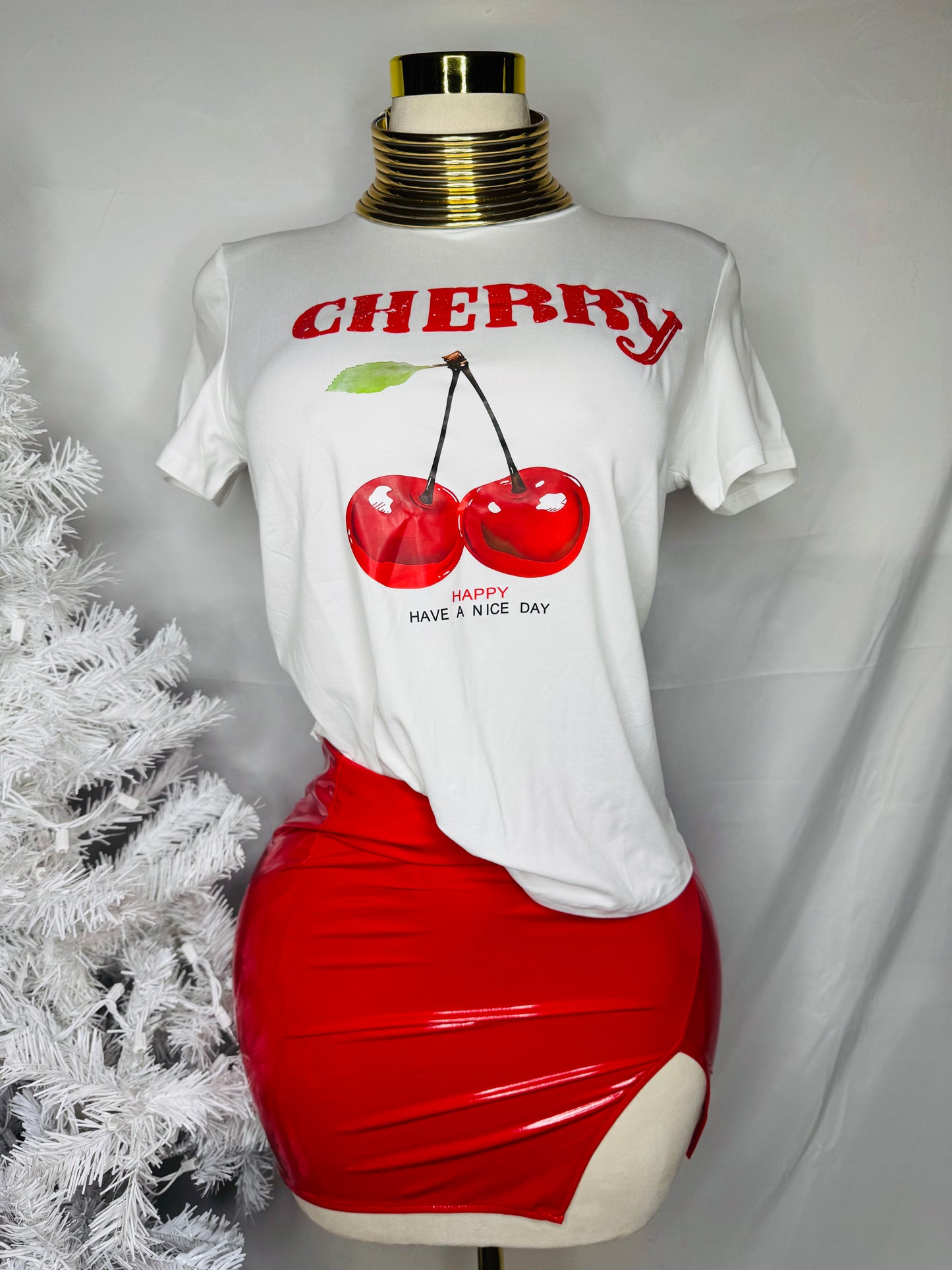 🍒Cherry 🍒 Tshirt en Blanca