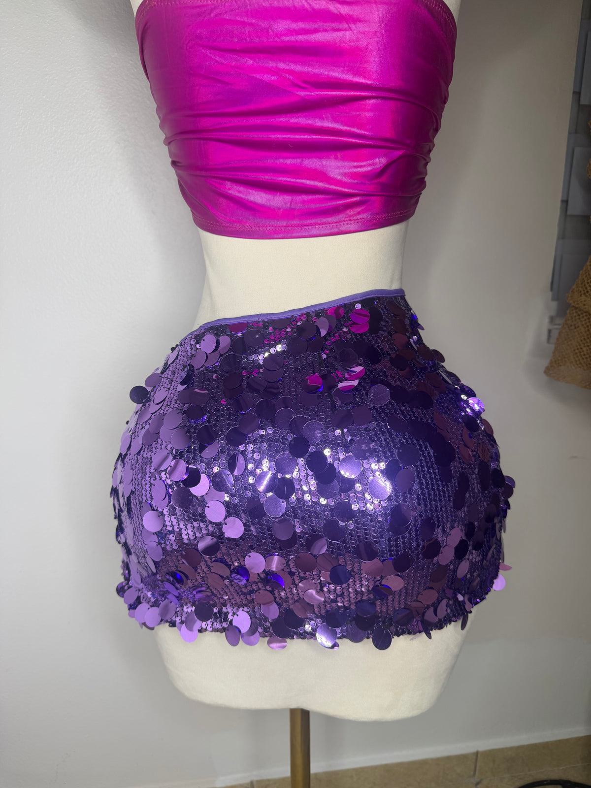 Falda Lentejuelas Violeta