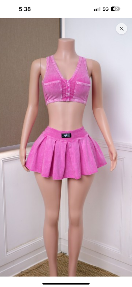Mineral Barbie Set con short por debajo