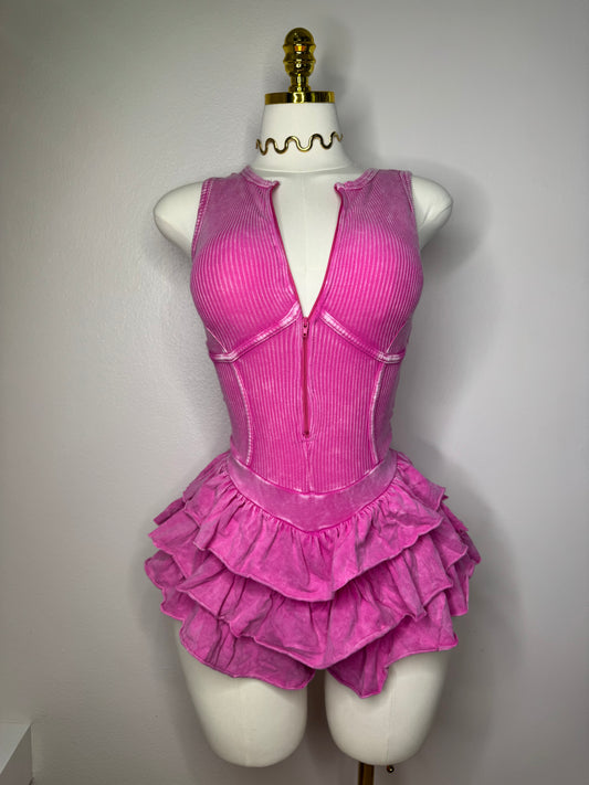 Bubble Gum Mineral Romper