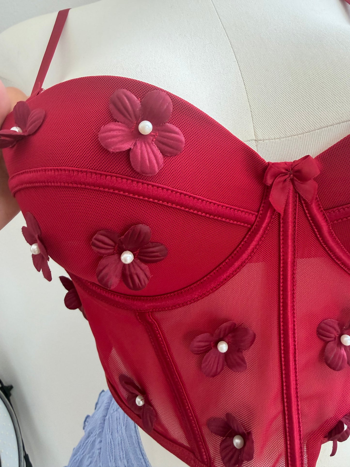 Pearl Flowers Bustier