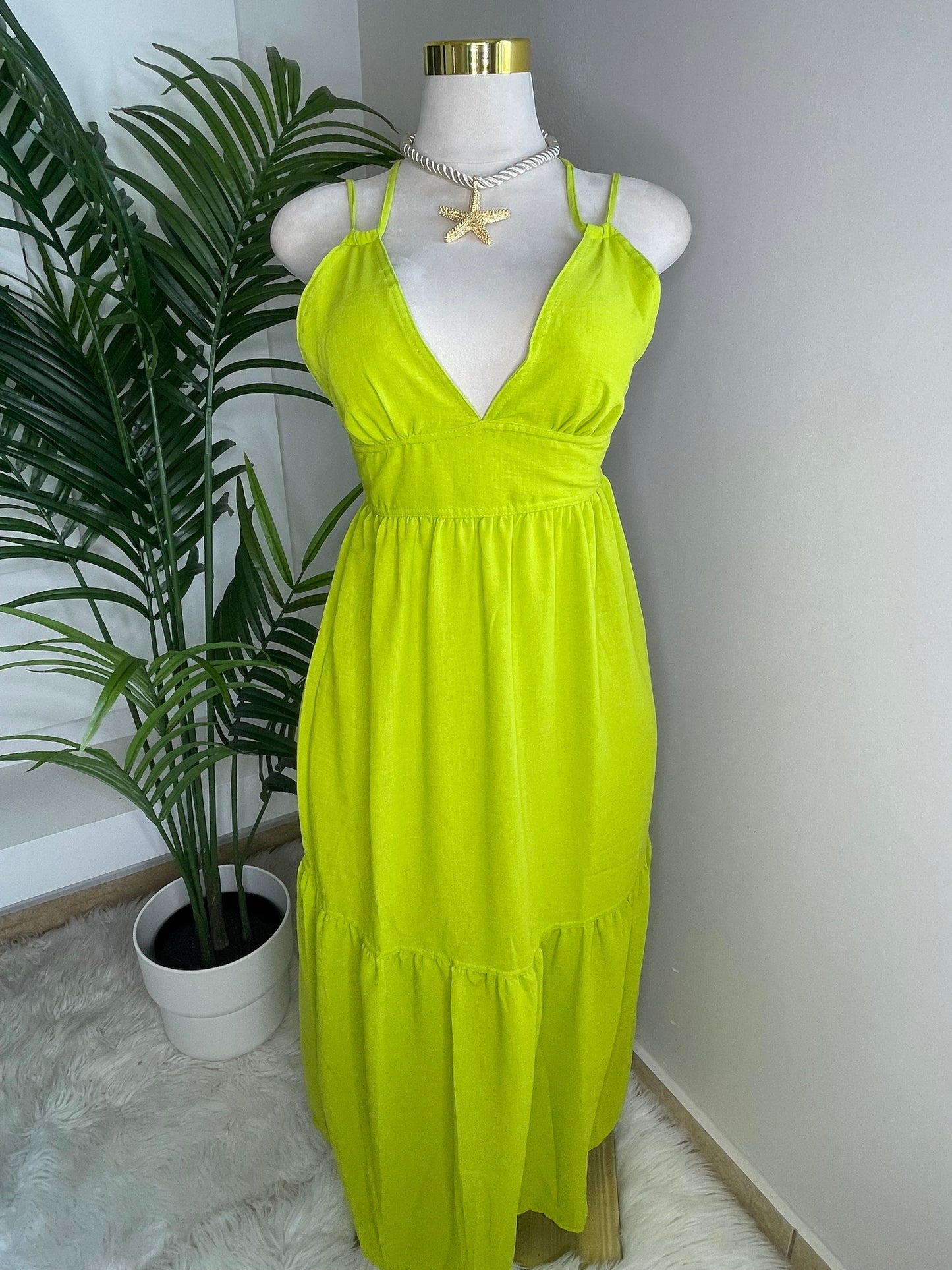 Hand made Maxidress Neon