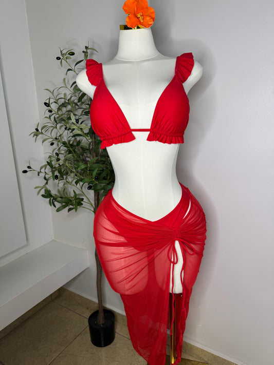 Set bikini 3 piezas Candy Apple 🍎