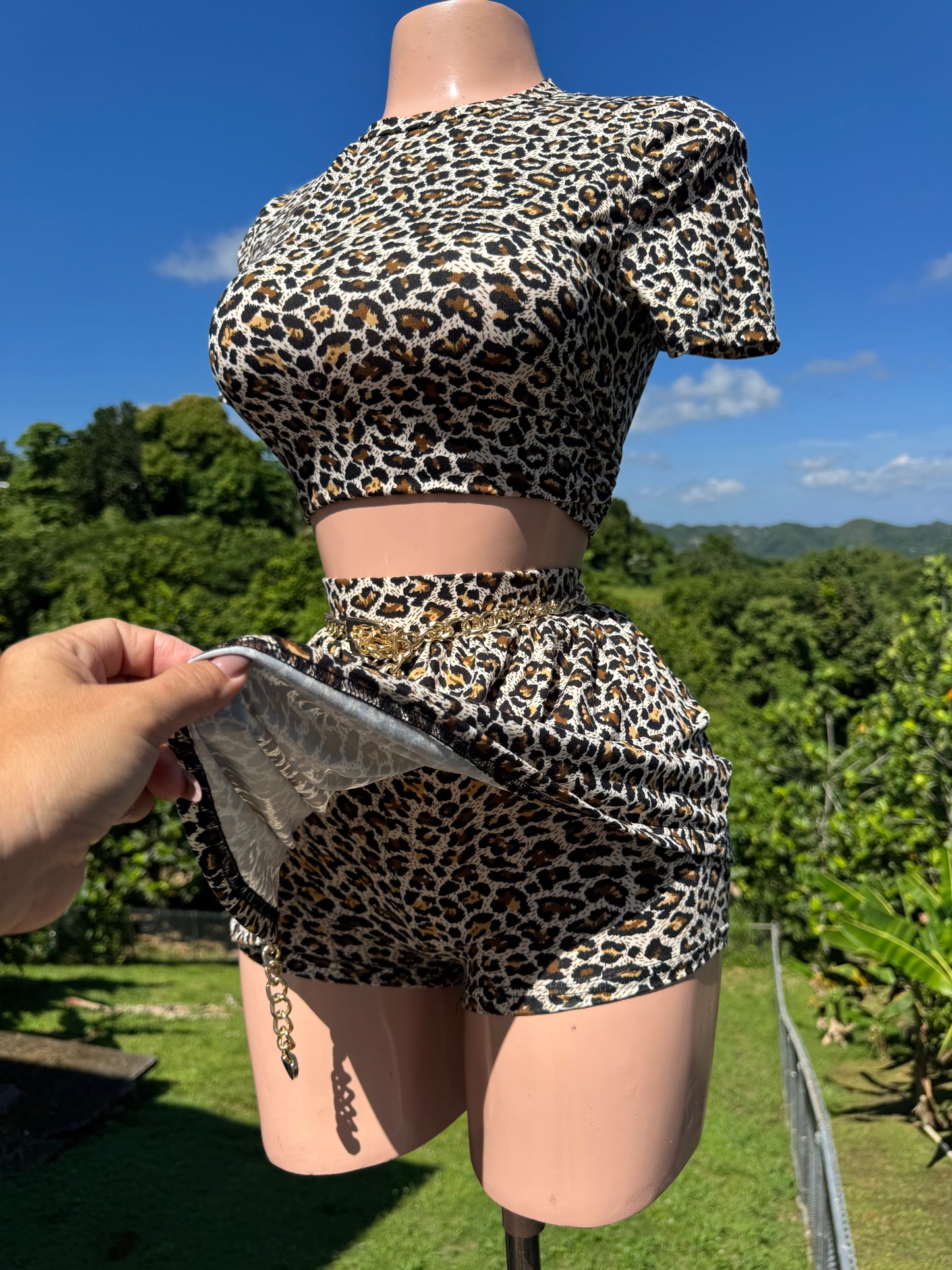 Leopard Set Con Shorts