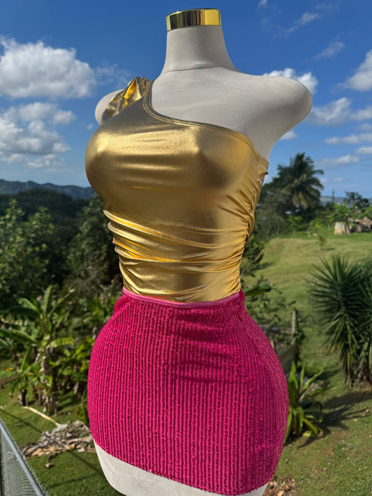 Gold Side Top