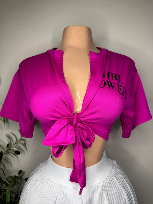 Girl Power Top Fushia