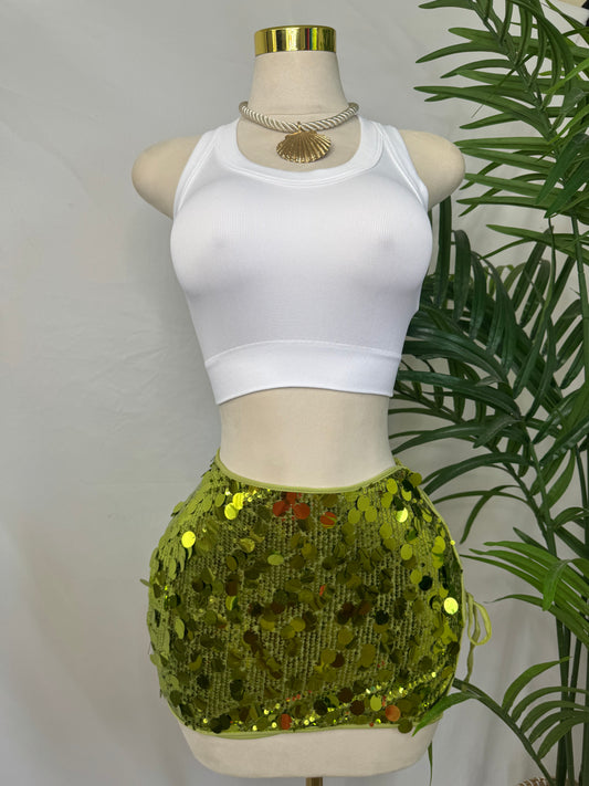 Falda Lentejuelas Verde