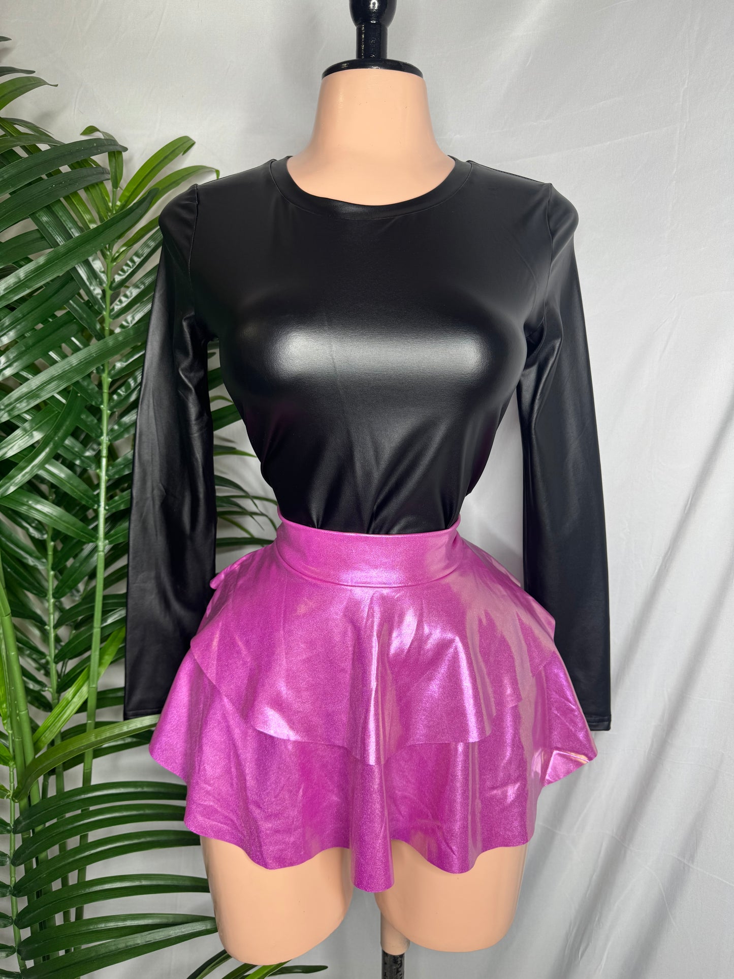 Leather Manga Larga
