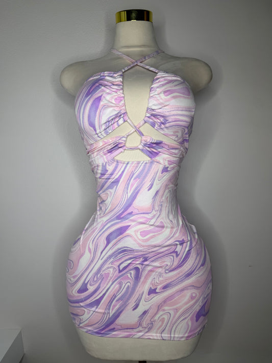 Marble Purple Pink Dress