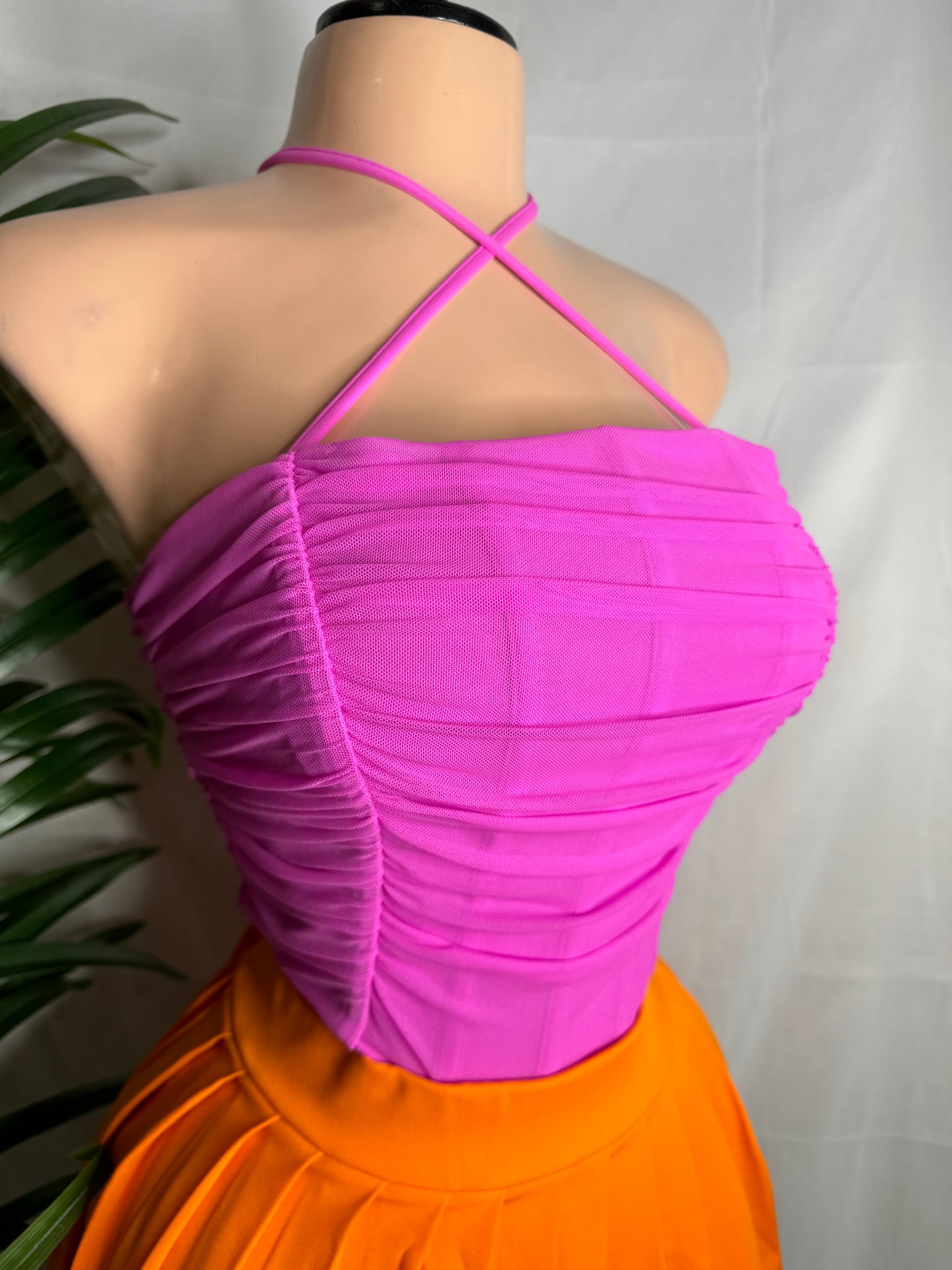 Top estilo Bustier Pink