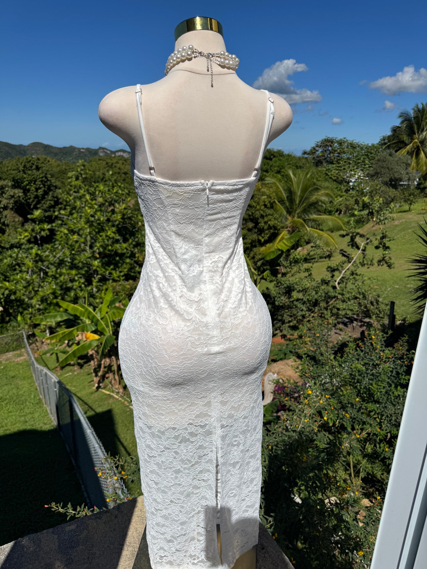 White Lace Maxi Dress