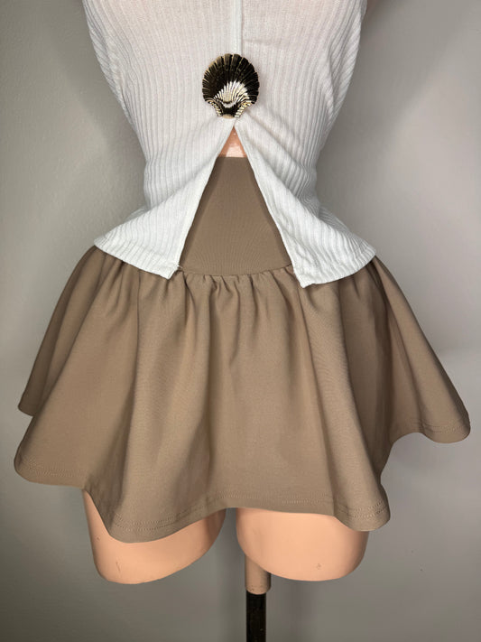 Reina Skort en Taupe