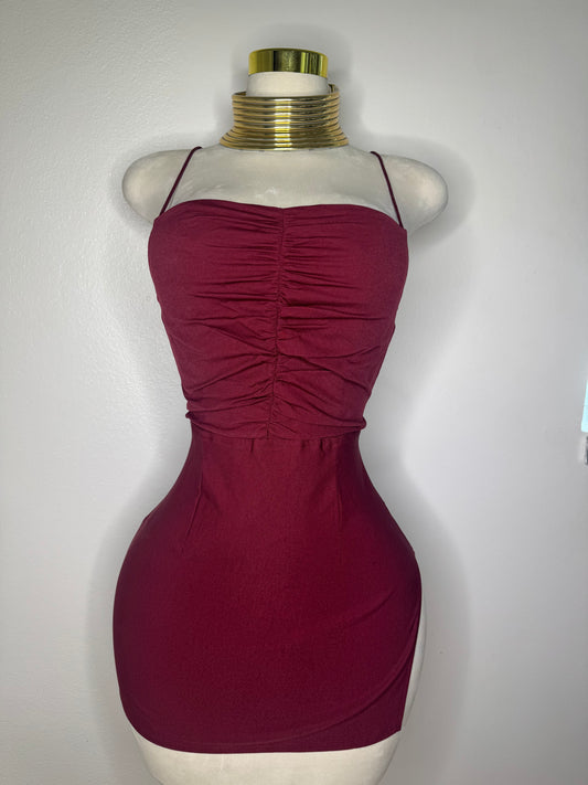 Burgundy Sexy Dress