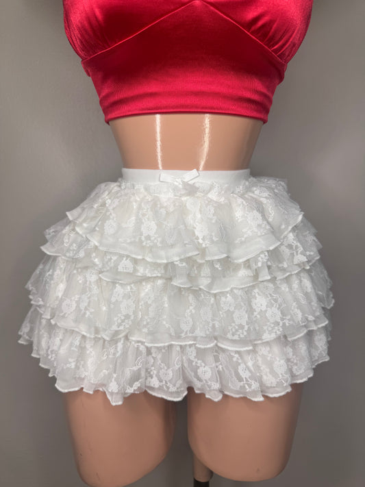 White Lace Skort