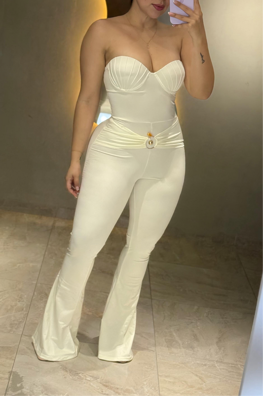 Jumpsuit Moldeador Levanta Cola en Ivory