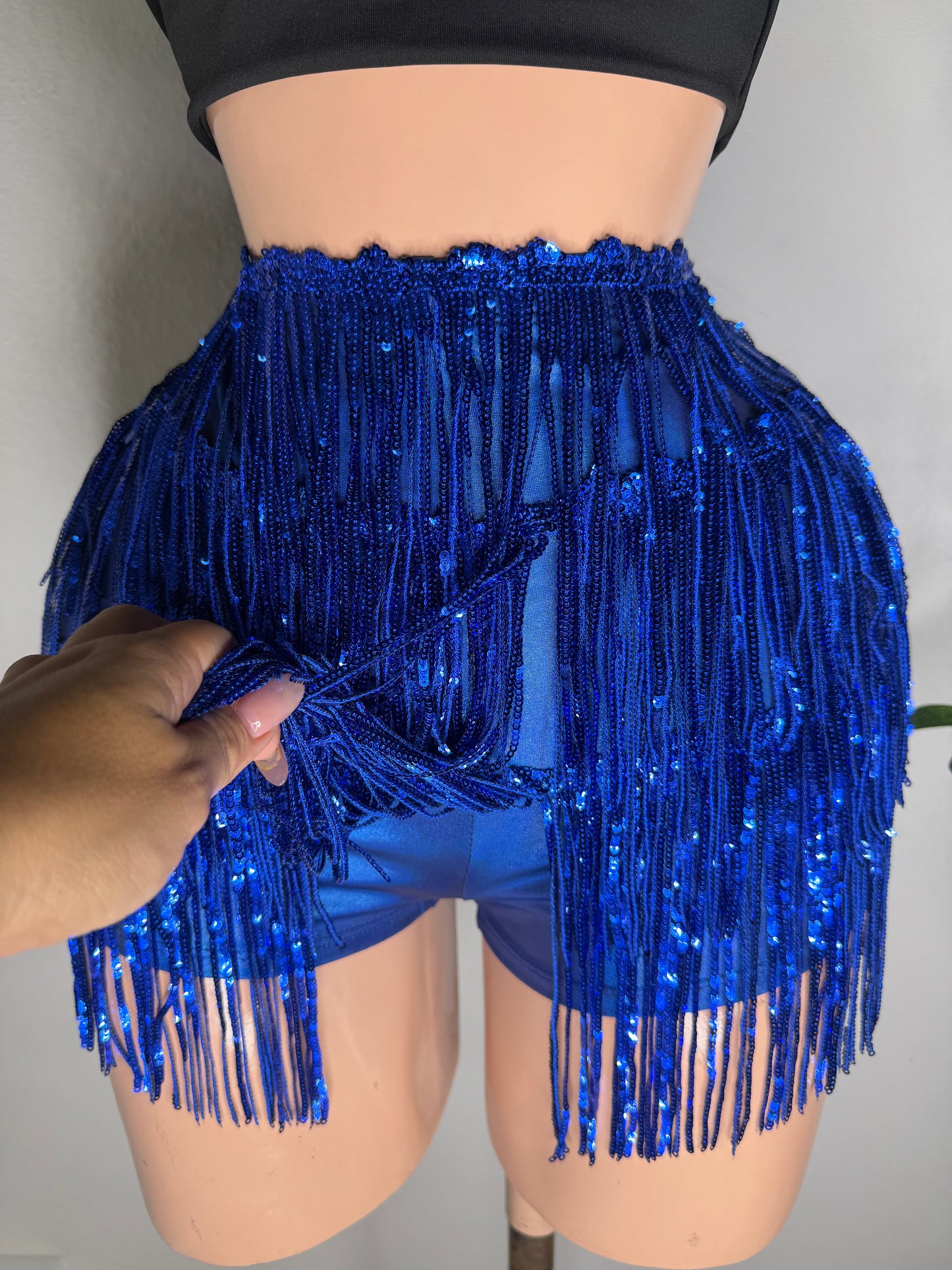 Sequined Royal Short 💙