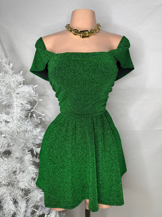 Shine Dress In Green