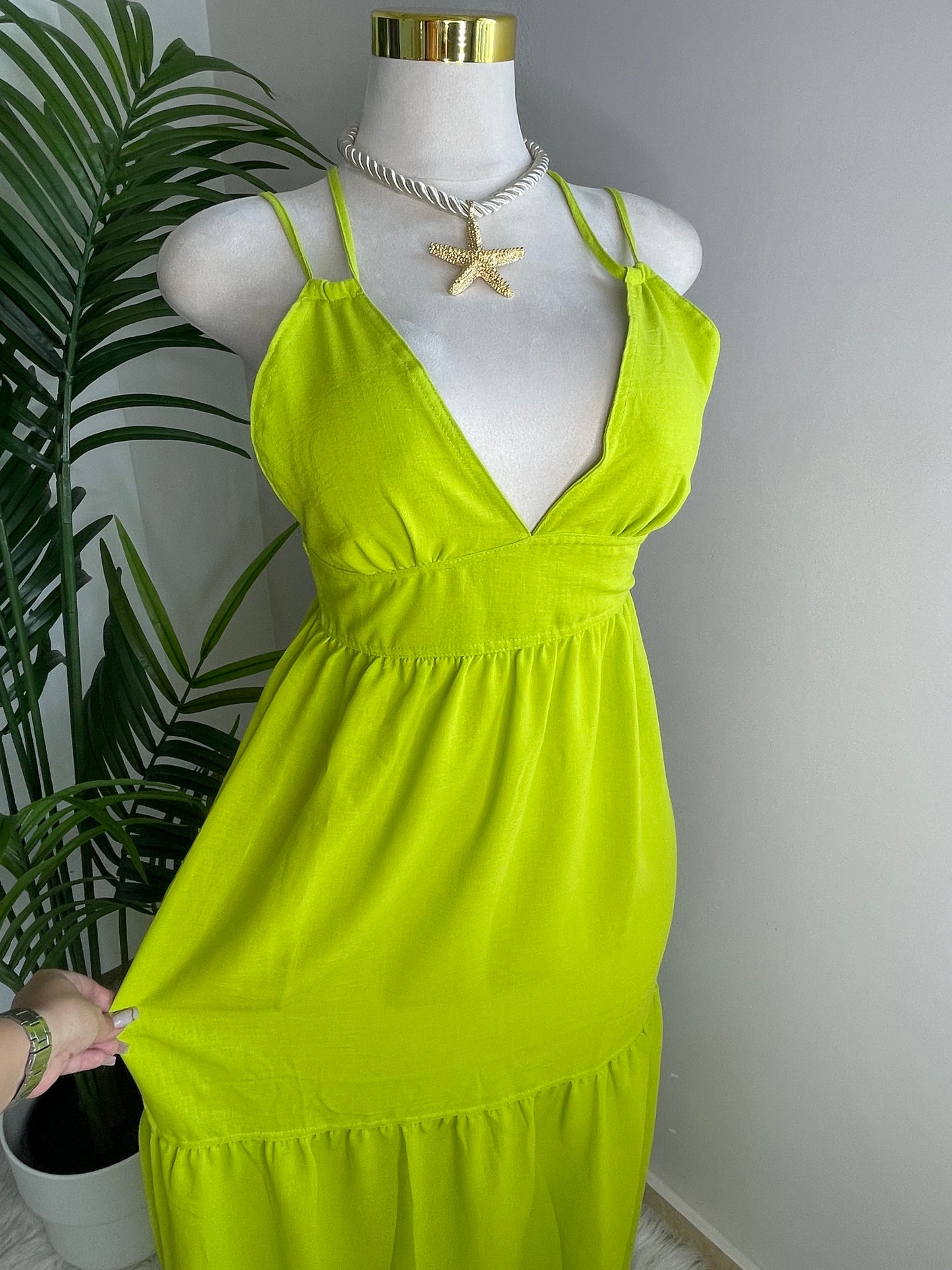 Hand made Maxidress Neon