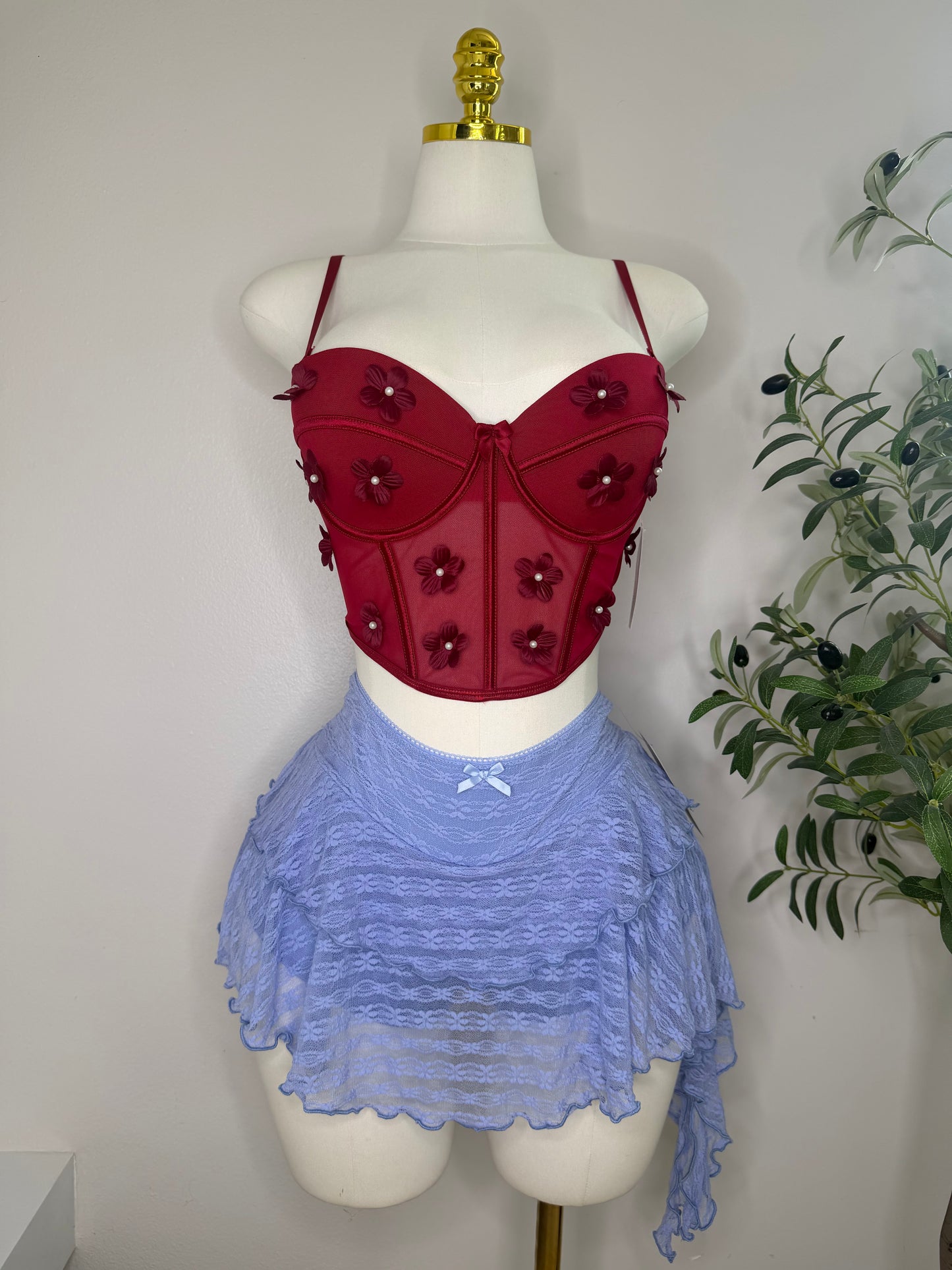 Pearl Flowers Bustier