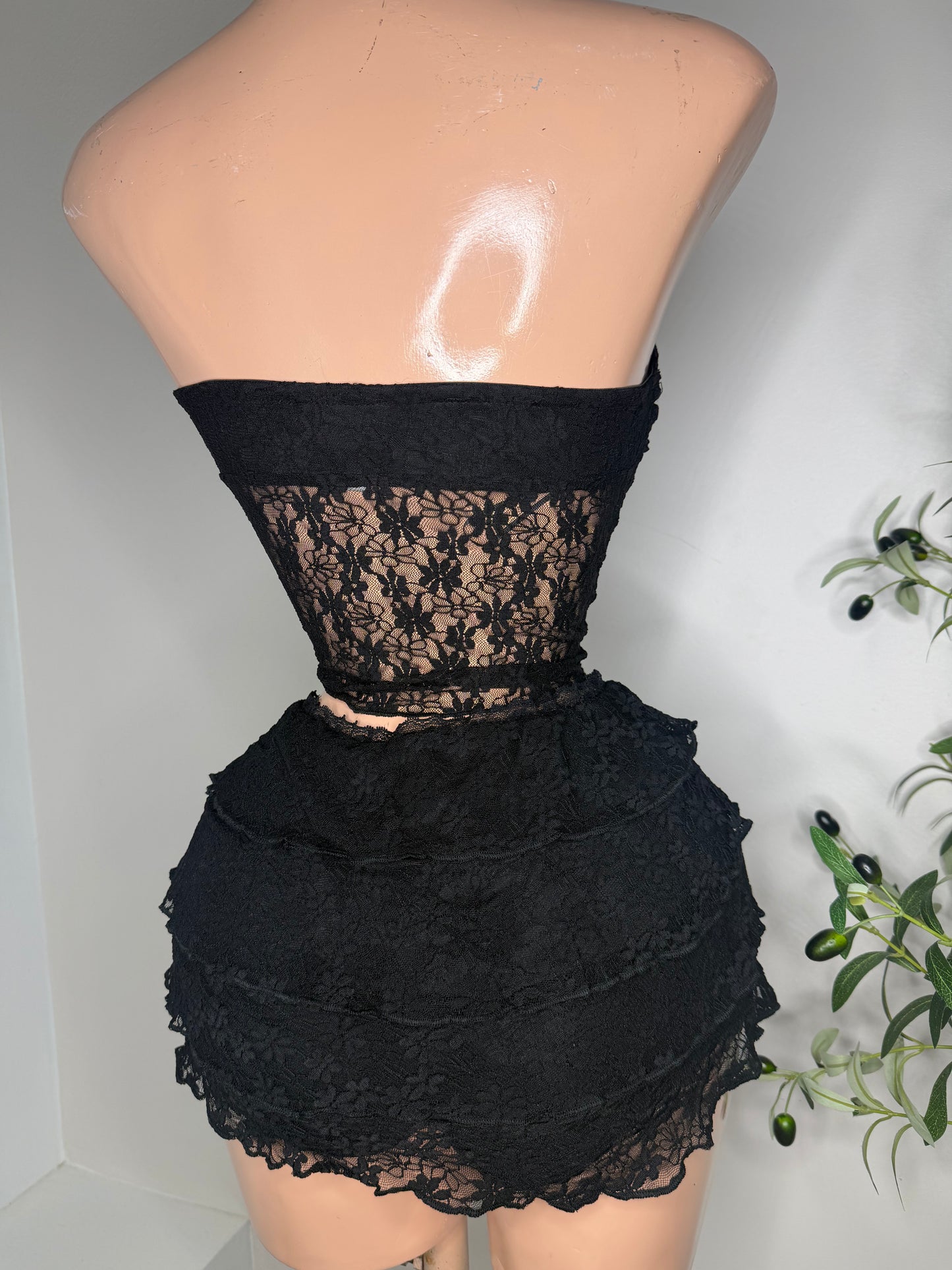 Muñeca Lace Set in Black