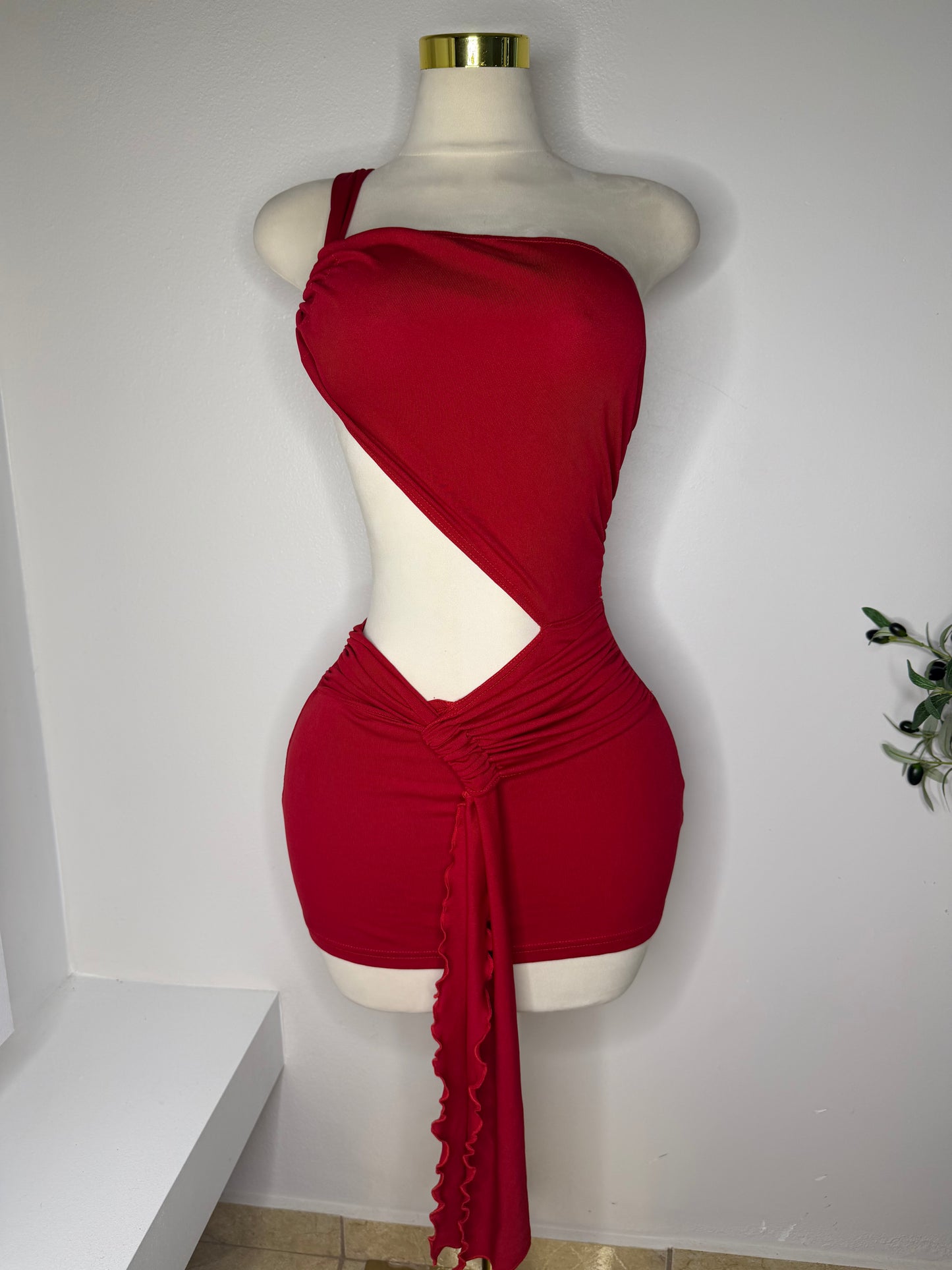 Red Side Dress