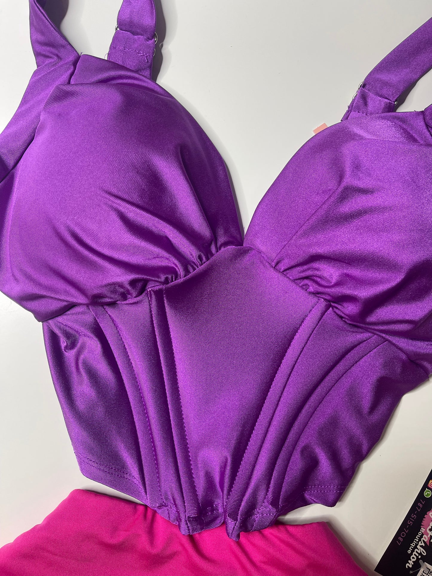 Padded Bust Top Purple