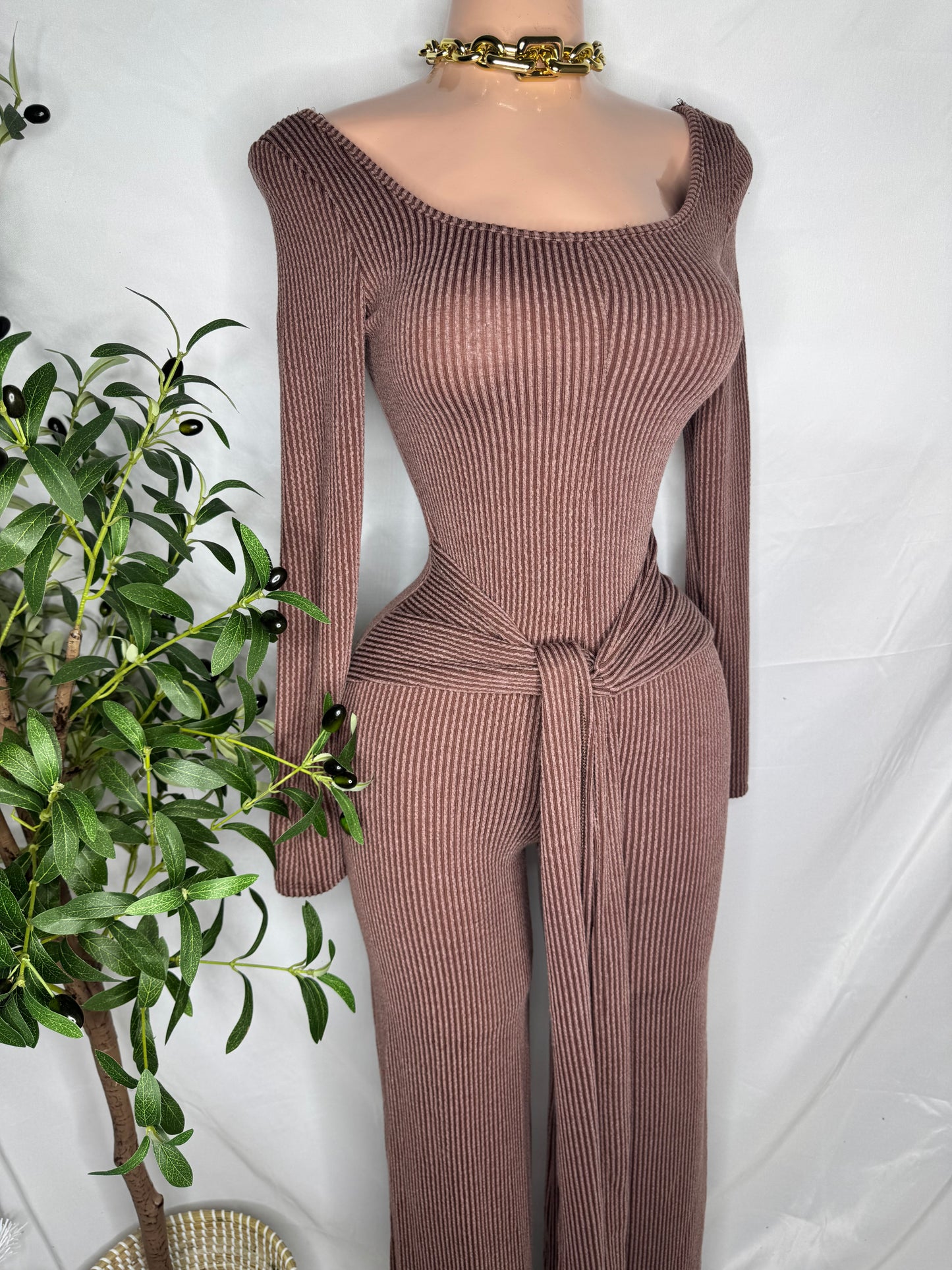 Season Jumpsuit in Mocha