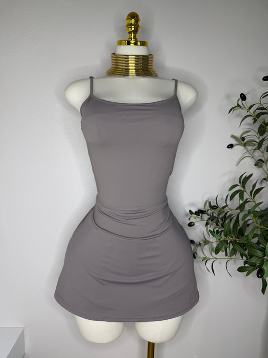 Sporty Dress in Taupe