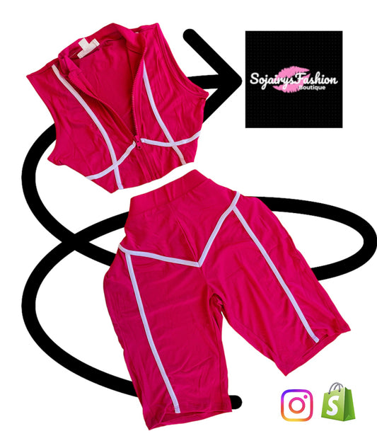 Sporty Curves Set Fushia