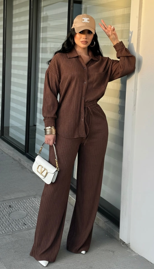 Set Esencial Manga larga Brown