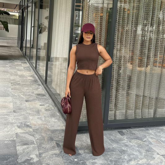🤎Palazzo Set In Brown
