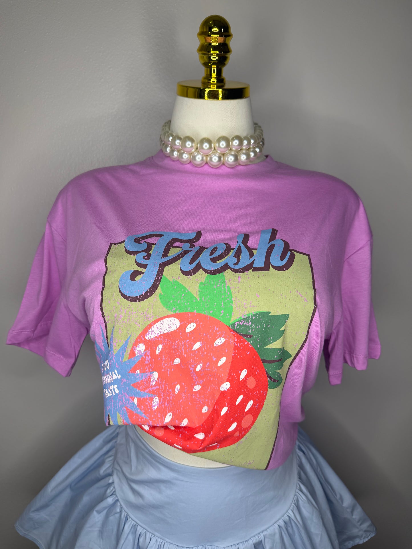 Fresh Strawberry 🍓 T shirt lilac